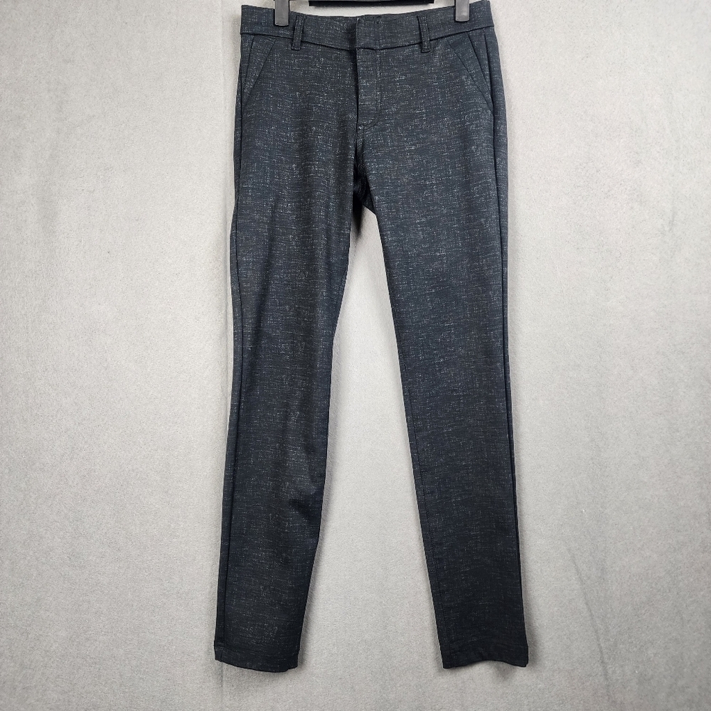 KUT From The Kloth Stylish Gray White Slim Fit Pants Button Zip Closure Skinny
